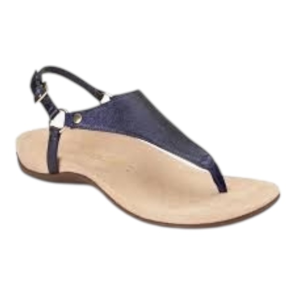 Vionic leather sandal. Blue metallic. Sz 8. Eu 39 - Picture 2 of 16